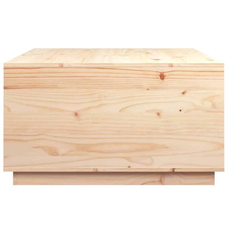 Table basse de salon avec 4 tiroirs design rustique 80 x 80 x 45 cm bois massif de pin DEC037201