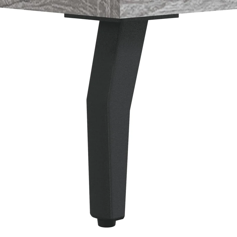 Table de chevet avec tiroirs 40 x 35 x 47,5 cm bois d’ingénierie gris et fer DEC034613