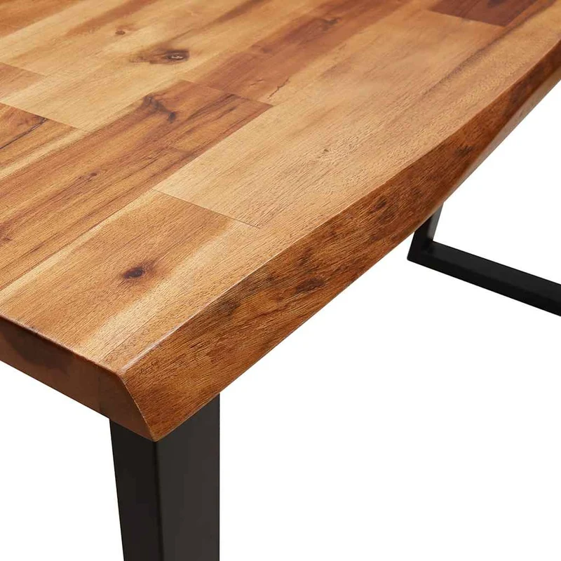 Table console table d'appoint 140 x 40 x 80 cm bois d'acacia et acier DEC032281