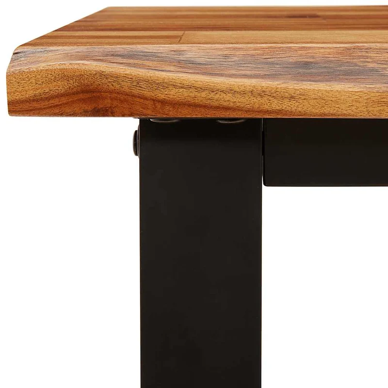 Table console table d'appoint 140 x 40 x 80 cm bois d'acacia et acier DEC032281