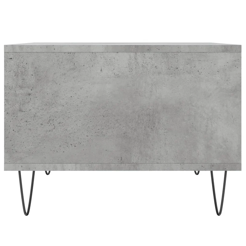 Table basse aec 4 compartiments design industriel moderne 60 x 50 x 36,5 cm bois d'ingénierie gris et métal DEC039321