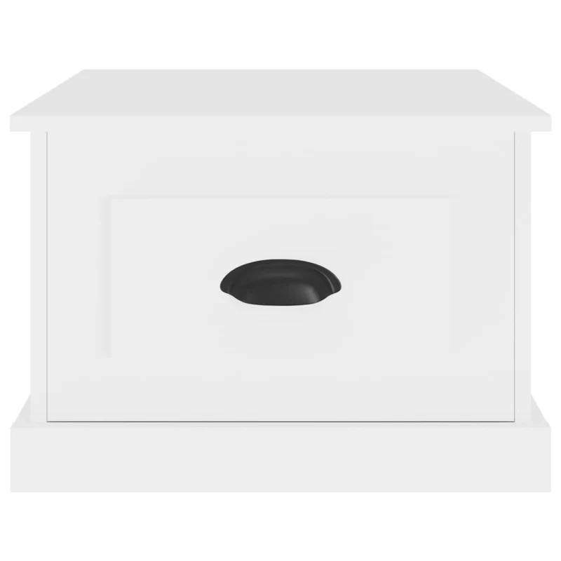 Table chevet table d'appoint avec tiroir design moderne 50 x 50 x 35 cm bois d'ingénierie blanc DEC037877