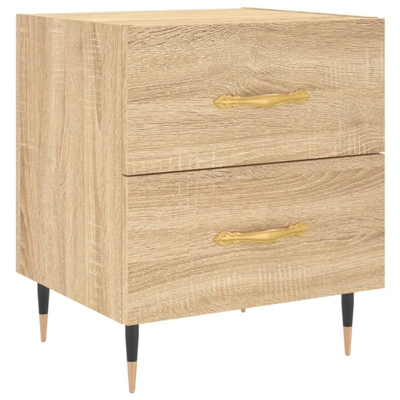Tables de chevet 2 pcs chêne sonoma 40 x 35 x 47,5 cm brun DEC035236