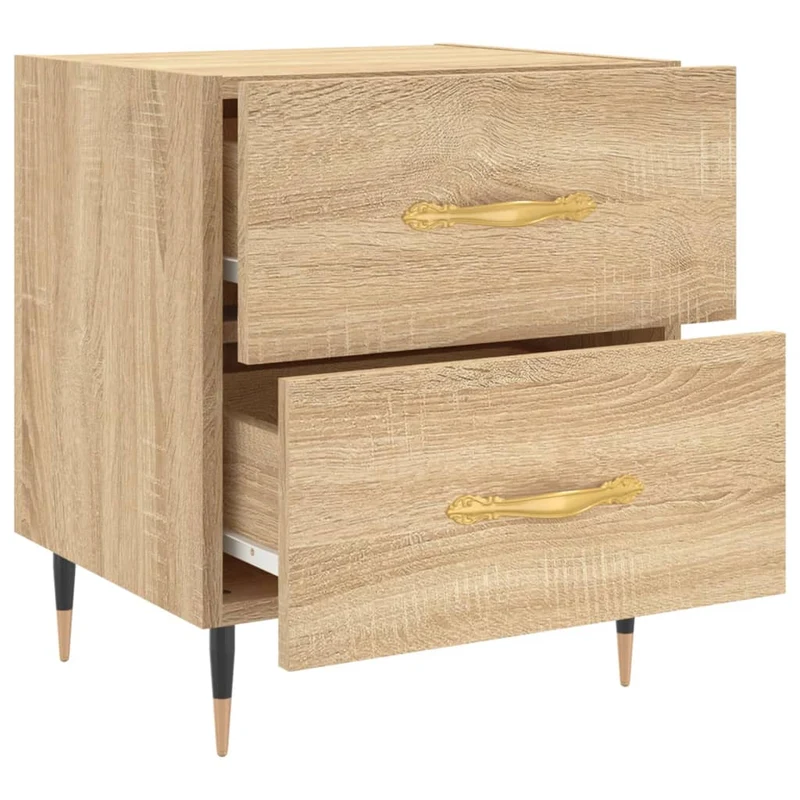 Tables de chevet 2 pcs chêne sonoma 40 x 35 x 47,5 cm brun DEC035236