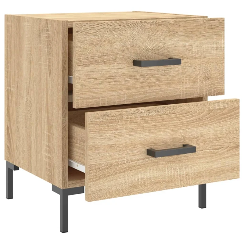 Tables de chevet 2 pcs chêne sonoma 40 x 35 x 47,5 cm brun DEC035235