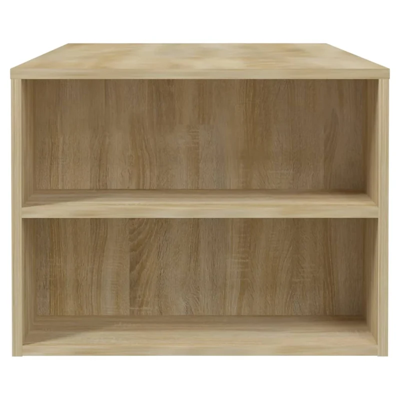 Table basse avec tiroirs design rustique 102 x 55 x 42 cm bois d'ingénierie couleur chêne DEC038915