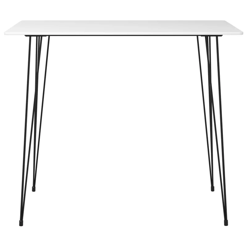 Table d’appoint multifonction style simple 120 x 60 x 105 cm MDF blanc et métal DEC036405