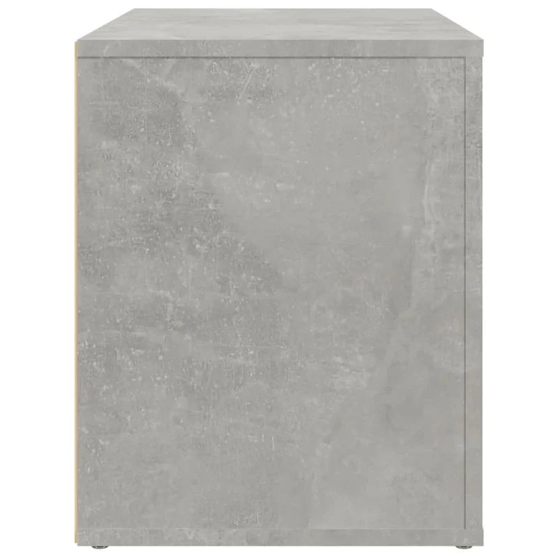 Table de chevet avec 2 tiroirs et un compartiment 60 x 36 x 45 cm bois d'ingénierie gris DEC034056