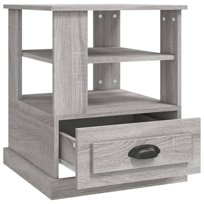 Table d'appoint meuble d'appoint 50 x 50 x 60 cm bois d'ingénierie gris DEC032537