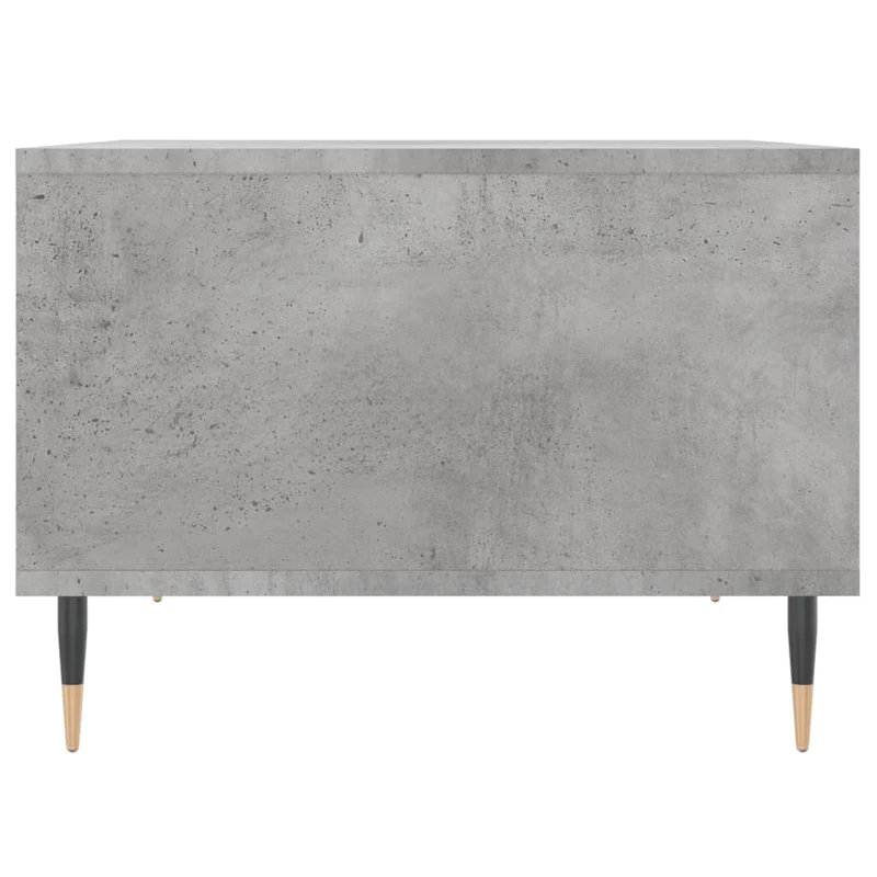 Table basse avec 4 compartiments design moderne 60 x 50 x 36,5 cm bois d'ingénierie gris et métal DEC039324