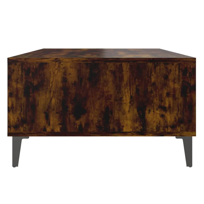 Table basse design rustique 103,5 x 60 x 35 cm bois d'ingénierie marron et métal DEC038386