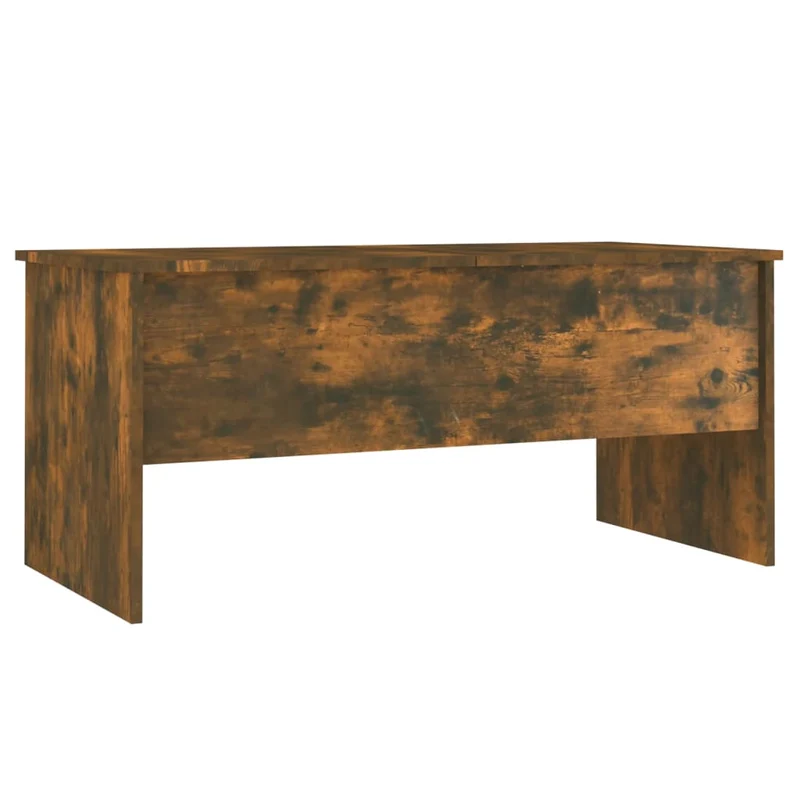 Table basse avec espace de rangement design rustique 102 x 50,5 x 46,5 cm bois d'ingénierie marron DEC038358