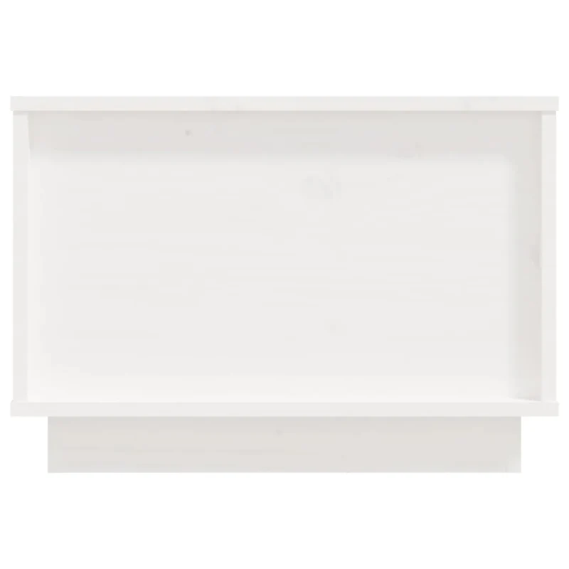 Table basse de salon avec dessus relevable design moderne 40 x 50 x 35 cm bois massif de pin blanc DEC037866