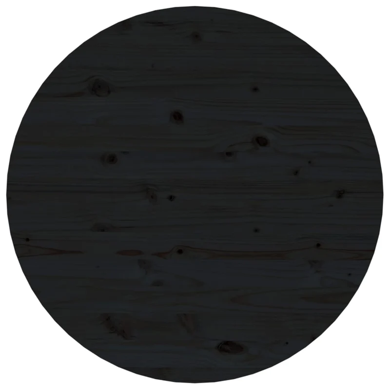 Table d'appoint design simple Ø 55 x 45 cm bois massif de pin noir DEC039901