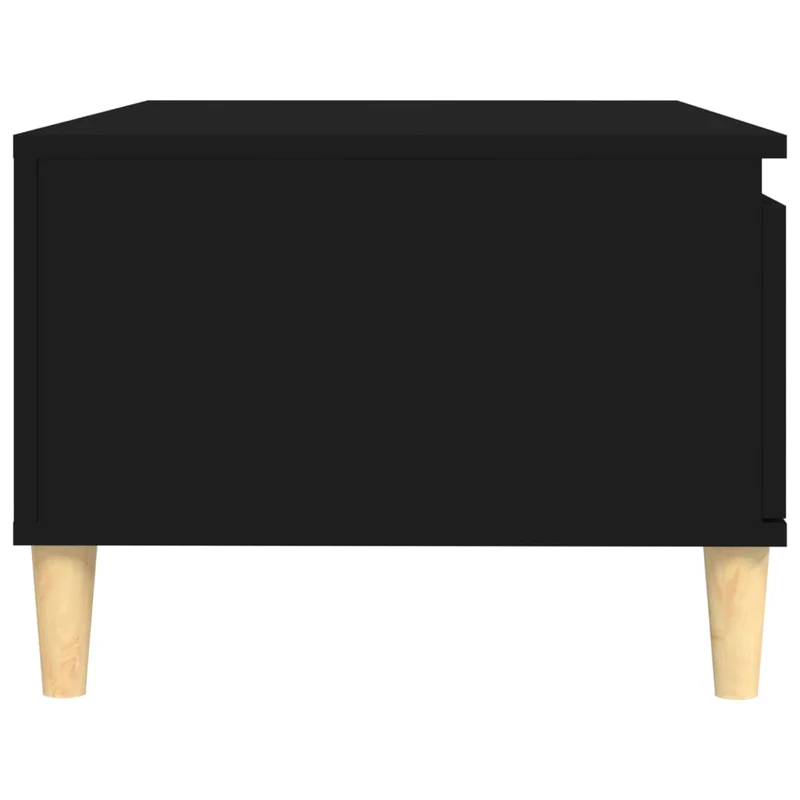 Table basse avec tiroir design moderne 90 x 50 x 36,5 cm bois d'ingénierie noir DEC039823