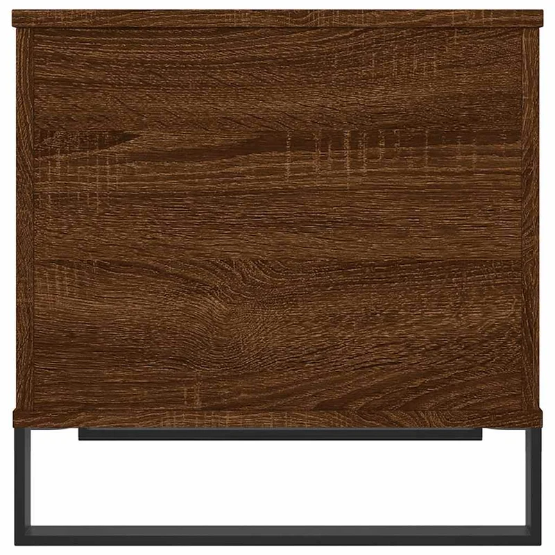 Table basse avec plateau relevable design rustique 60 x 44,5 x 45 cm bois d'ingénierie marron et métal DEC038709