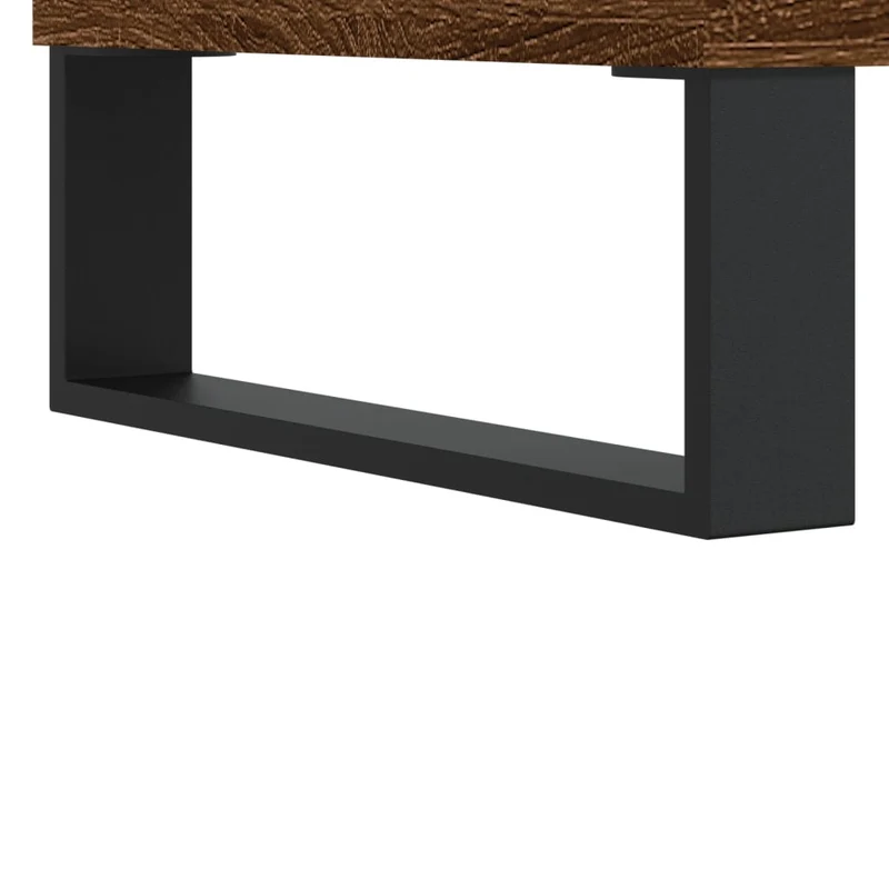 Table basse avec plateau relevable design rustique 60 x 44,5 x 45 cm bois d'ingénierie marron et métal DEC038709
