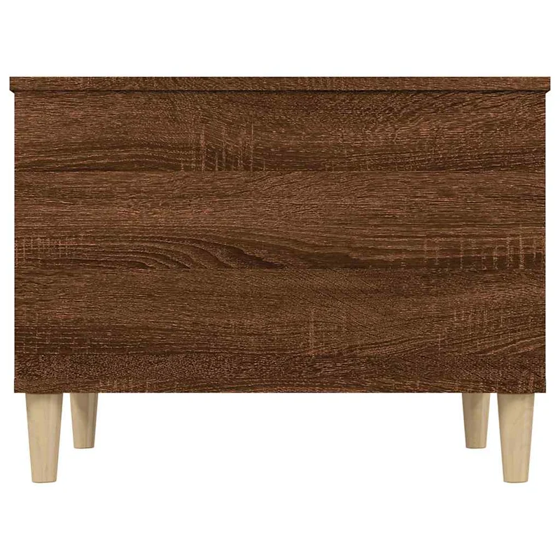 Table basse avec plateau relevable design rustique 60 x 44,5 x 45 cm bois d'ingénierie marron DEC038707