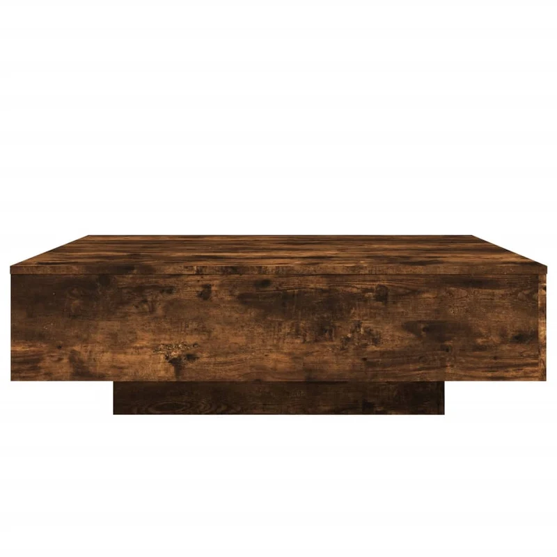 Table basse design moderne et contemporaine 100 x 100 x 31 cm bois d'ingénierie marron DEC038299