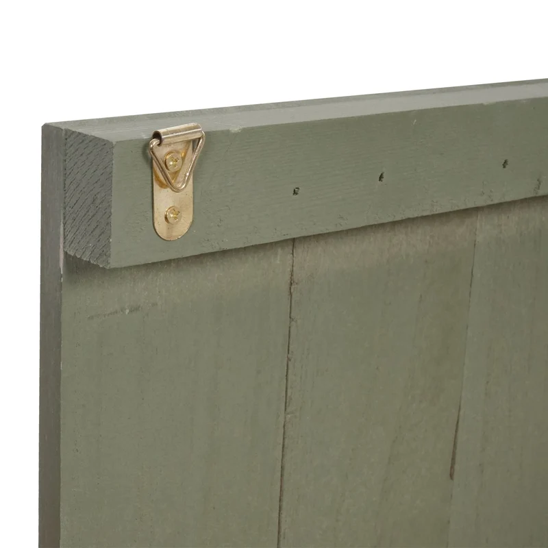 Panneau déco cadre mural en bois vert 60x60 cm DEC04059