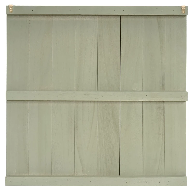Panneau déco cadre mural en bois vert 60x60 cm DEC04059