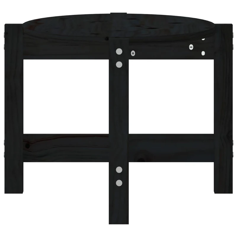Table d'appoint style simple 87 x 48 x 35 cm bois massif de pin noir DEC039802