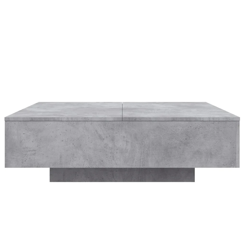 Table basse design moderne et contemporaine 100 x 100 x 31 cm bois d'ingénierie gris DEC039222