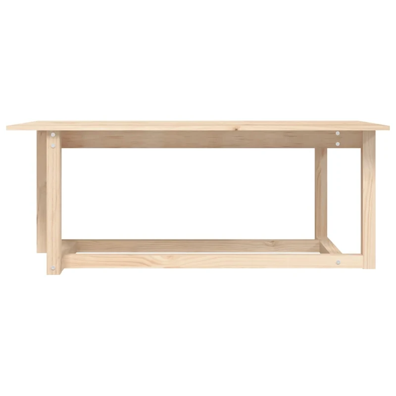 Table basse de salon design rustique 110 x 55 x 45 cm bois massif de pin non traité DEC037005