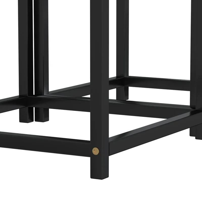 Lot de 2 tables d'appoint style industriel en MDF et acier DEC032742