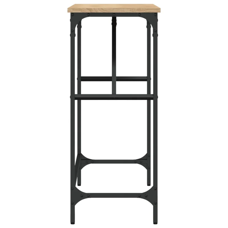 Table console style industriel 100 x 32 x 75 cm bois d'ingénierie et métal DEC031907