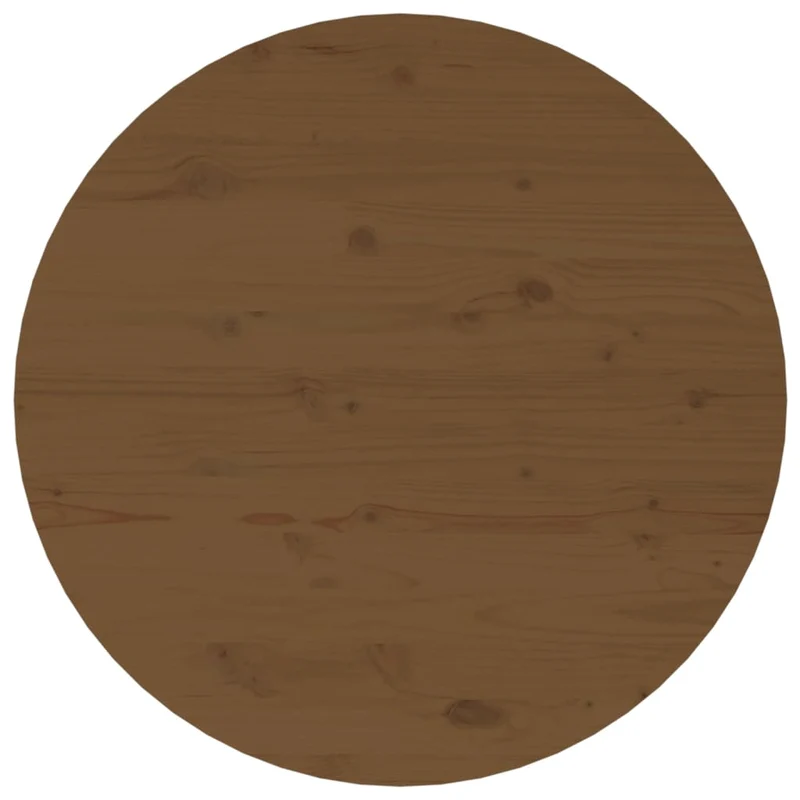 Table d'appoint design simple Ø 55 x 45 cm bois massif de pin couleur marron miel DEC039511