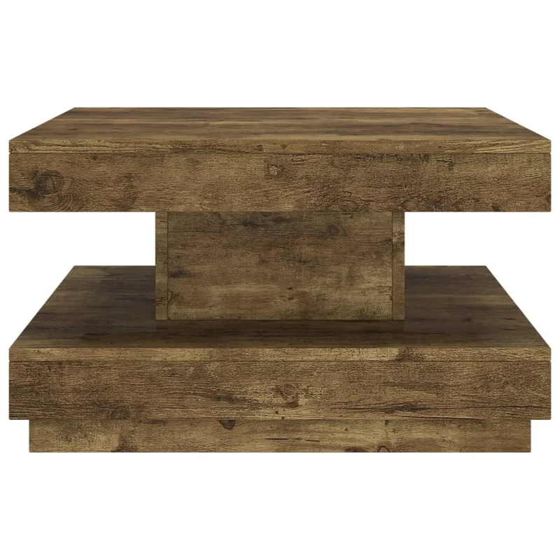 Table basse design rustique moderne 60 x 60 x 35 cm MDF marron DEC039451