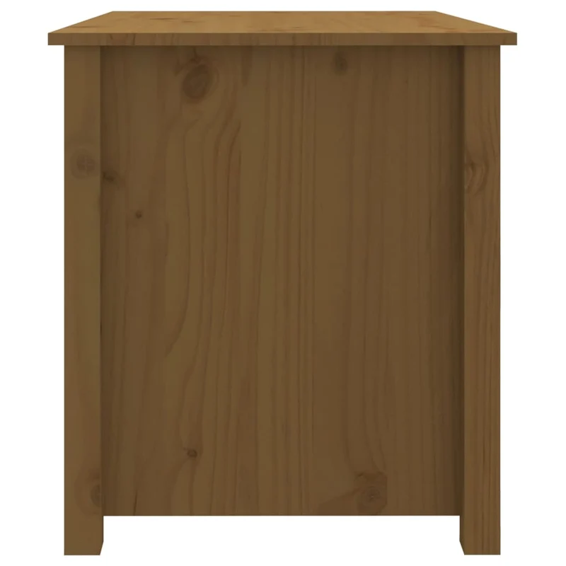 Table basse avec 4 compartiments design rustique moderne 71 x 49 x 55 cm bois massif de pin marron DEC039492
