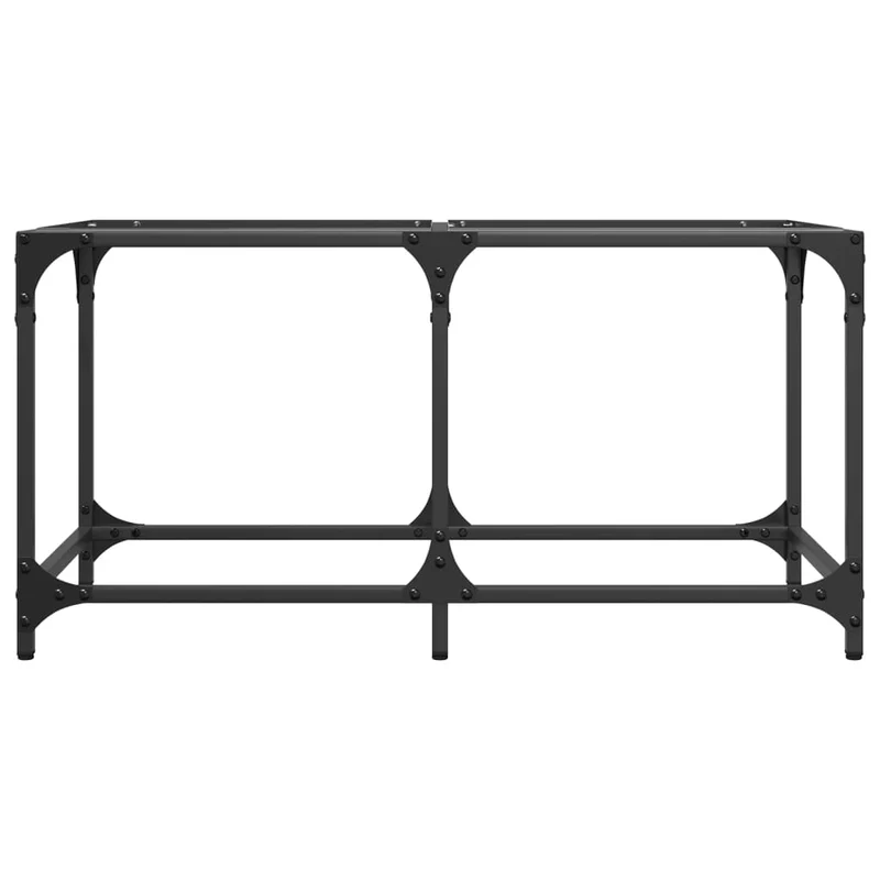 Table basse de salon design moderne avec dessus en verre transparent 78,5 x 40 x 40cm acier DEC037372
