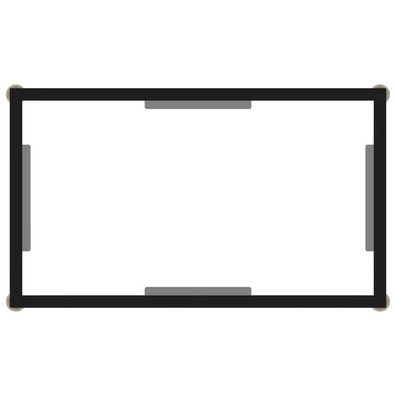 Table console meuble d'appoint 60 x 35 x 75 cm verre trempé transparent et acier DEC032276