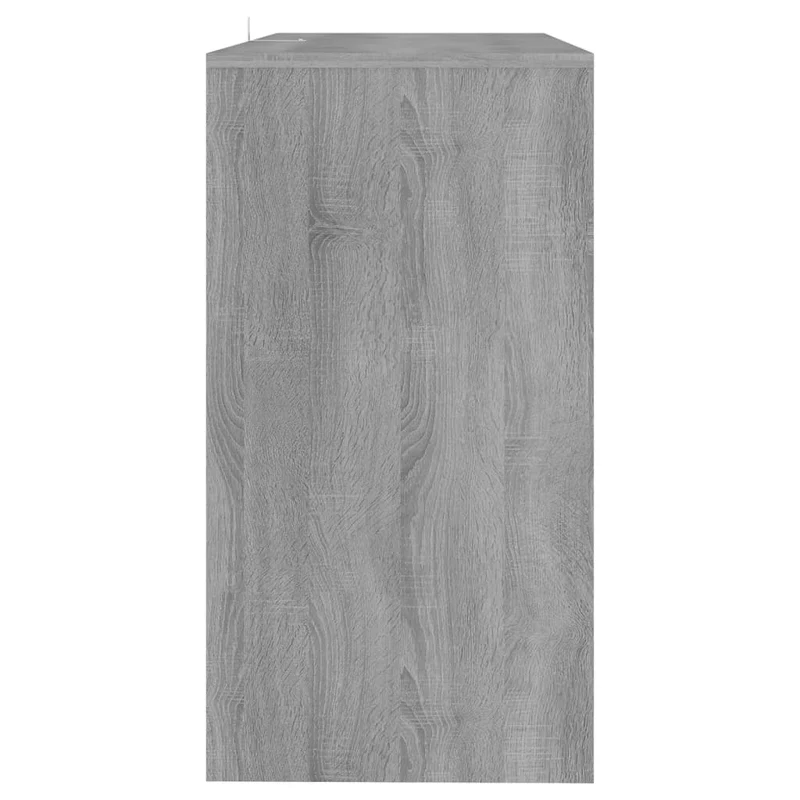 Table console avec deux tiroirs 89 x 41 x 76,5 cm bois d'ingénierie gris DEC032254