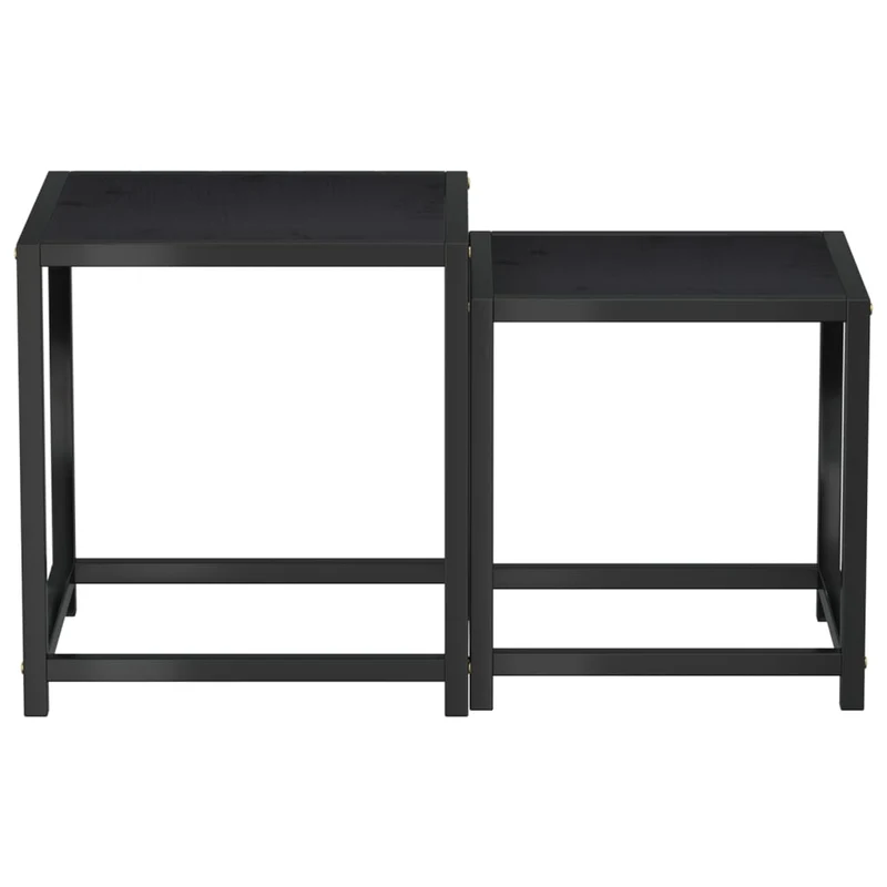Lot de 2 tables d'appoint MDF et acier enduit de poudre DEC032743
