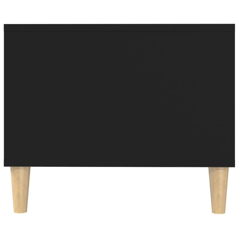 Table basse avec 2 compartiments ouverts design moderne 102 x 50 x 40 cm bois d'ingénierie noir DEC039593