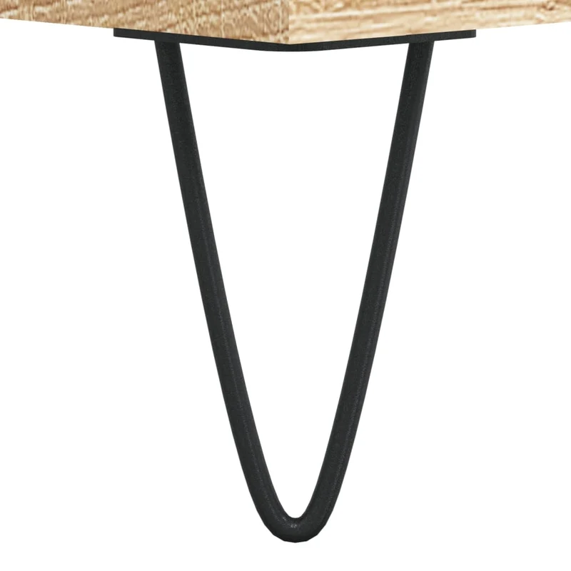 Table basse avec tiroir et étagère design moderne et contemporaine 90 x 49 x 45 cm bois d'ingénierie et métal DEC039032