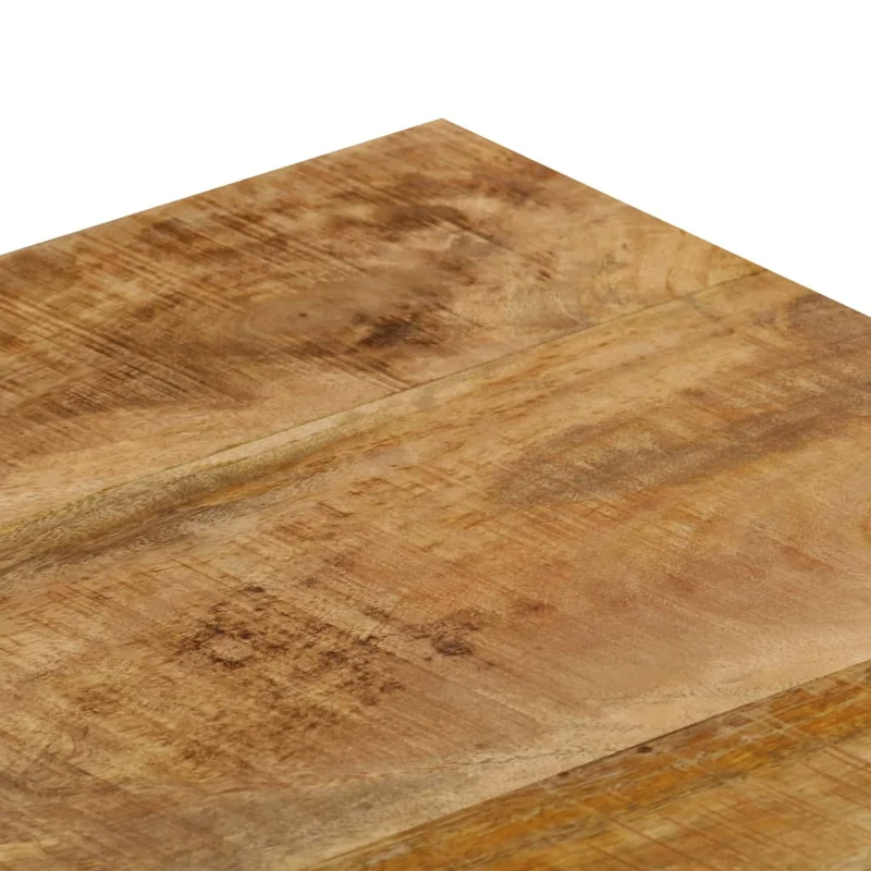 Table basse de salon design rustique 100 x 50 x 35 cm bois de manguier solide et acier DEC036924