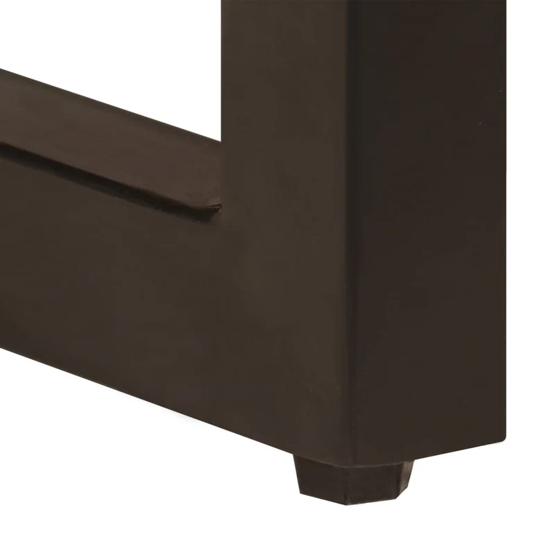 Table basse de salon design rustique 100 x 50 x 35 cm bois de manguier solide et acier DEC036924