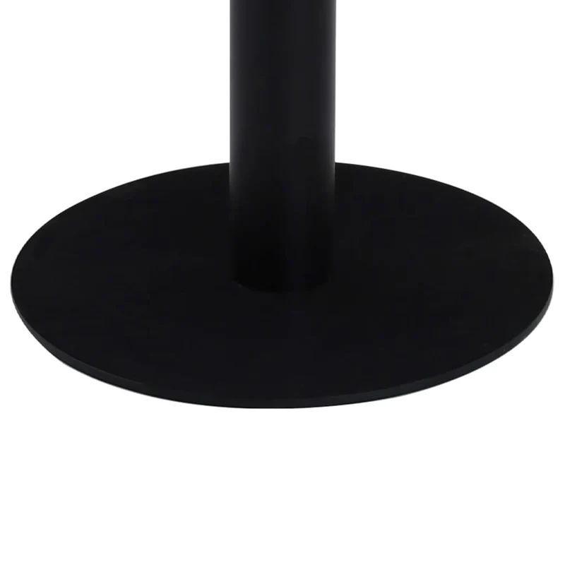 Table d'appoint auxiliaire table bistro dimaètre 40 cm MDF marron et acier noir DEC036571