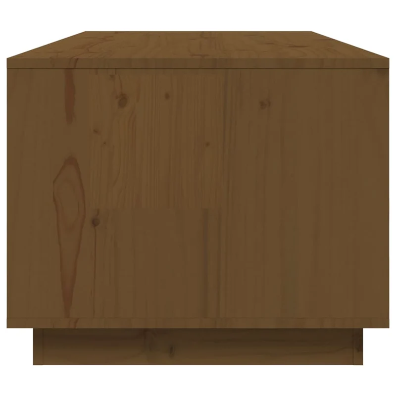 Table basse avec tiroirs et compartiments design moderne 100 x 50 x 41 cm bois massif de pin marron DEC039462