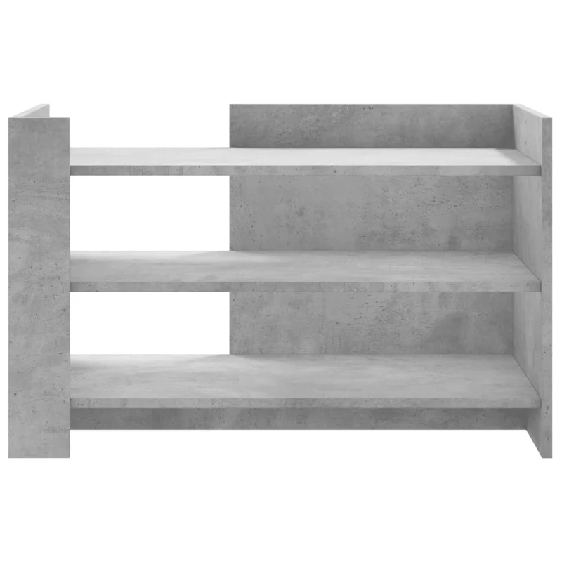 Table basse avec étagères design moderne 80 x 50 x 50 cm bois d'ingénierie gris DEC039343