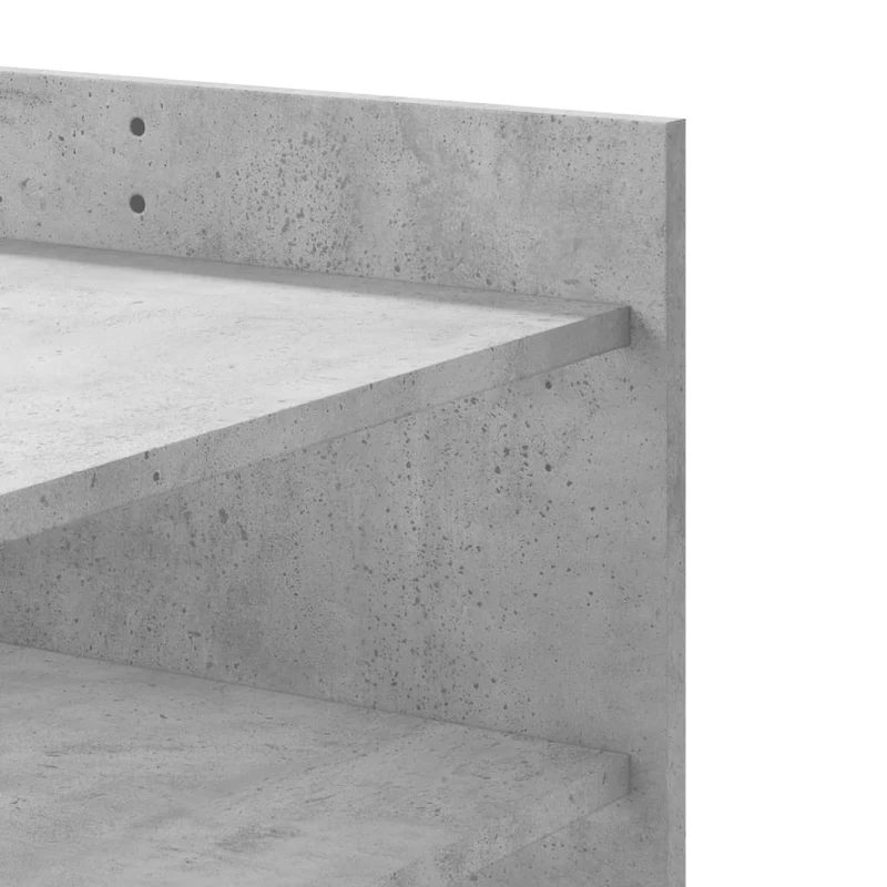 Table basse avec étagères design moderne 80 x 50 x 50 cm bois d'ingénierie gris DEC039343
