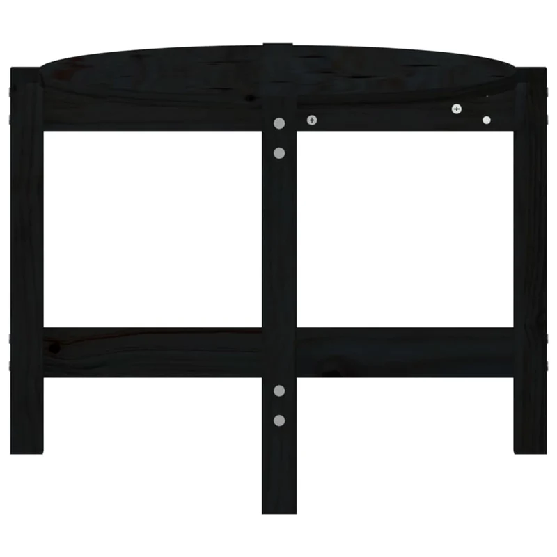 Table basse style simple 118 x 63 x 45 cm bois massif de pin noir DEC039631