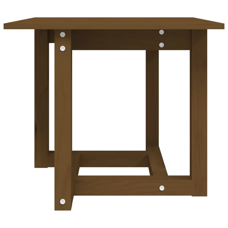 Table d'appoint design simple 50 x 50 x 45 cm bois massif de pin marron DEC039483