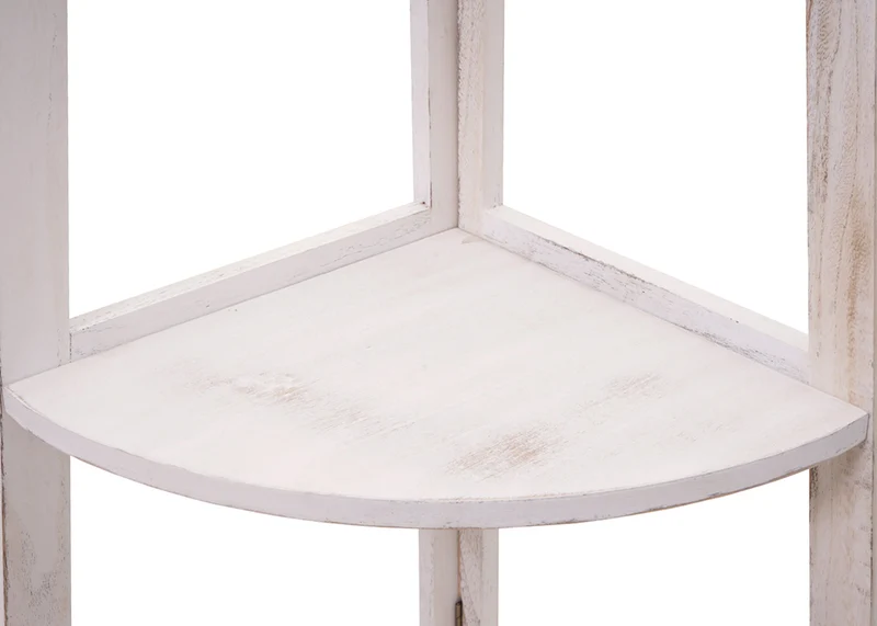 Étagère d'angle 3 niveaux 80x37x37 cm MDF blanc vieilli 04_0008636