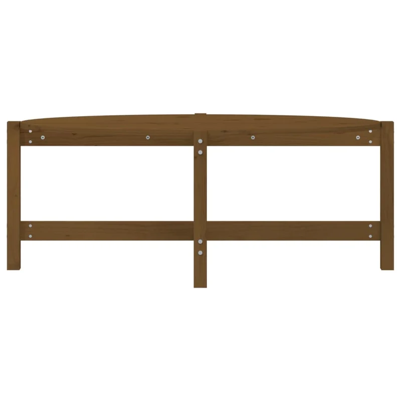 Table basse design simple 118 x 63 x 45 cm bois massif de pin couleur marron miel DEC039475