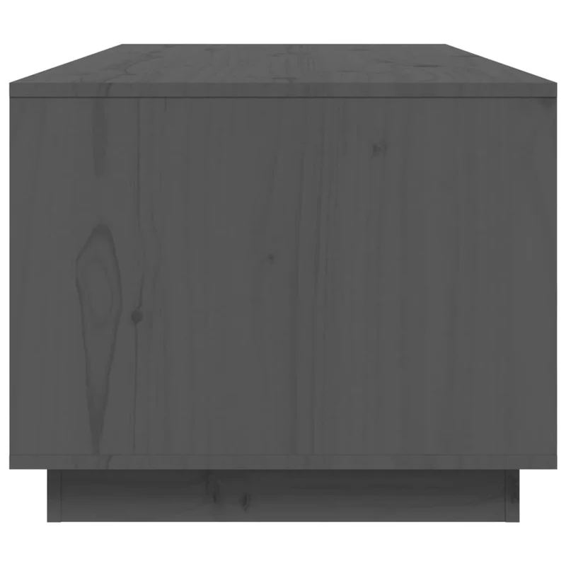 Table basse avec étagères design moderne 100 x 50 x 41 cm bois massif de pin gris DEC039153